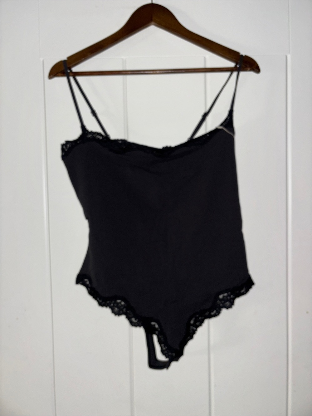 Skims Fit Everybody Cami Lace Trim Onyx Bodysuit Women 2X NEW Romantic Sexy